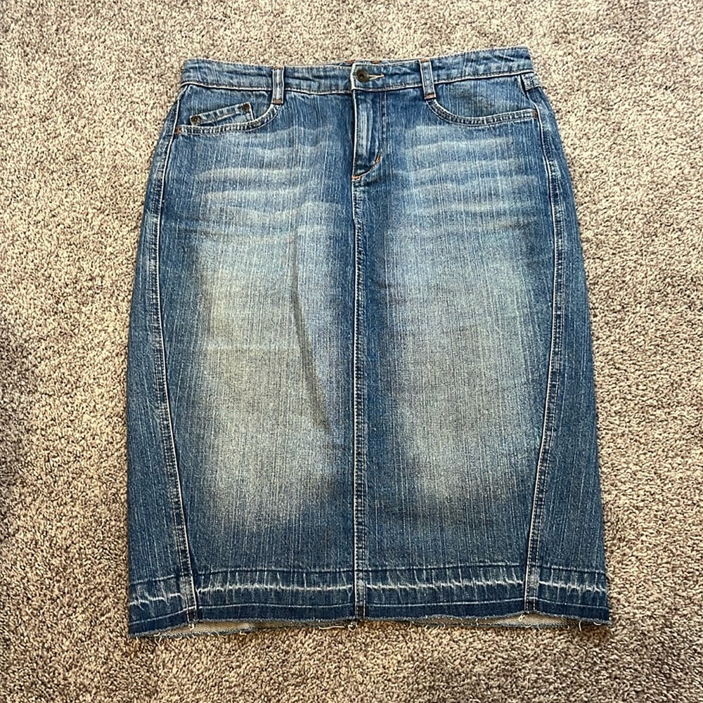 A.N.A A New Approach Denim Midi Skirt Size 4